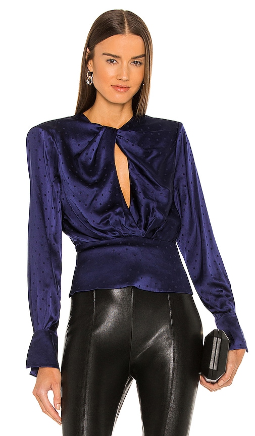 L'AGENCE BIANCA BLOUSE in NOUVEAN NAVY