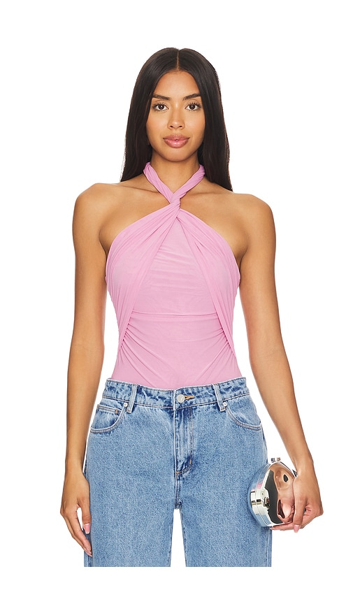 Shop Ronny Kobo Marchella Bodysuit In Carnation