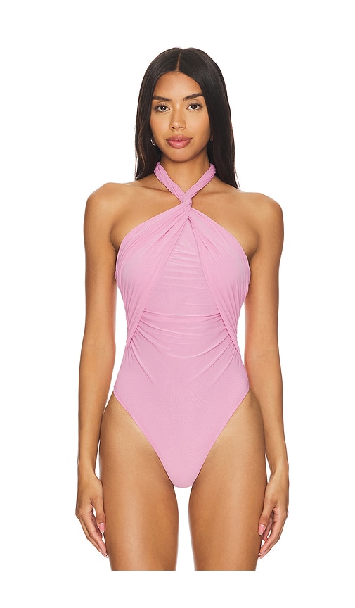 Shop Ronny Kobo Marchella Bodysuit In Carnation