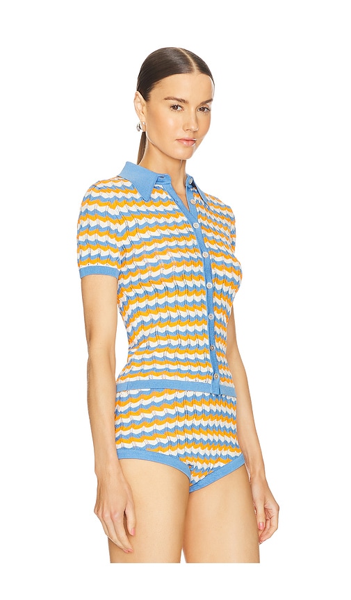 Shop Ronny Kobo Tallys Top In Blue