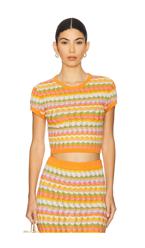 Quartz Knit Top in Orange. - size S (also in L, M, XS)