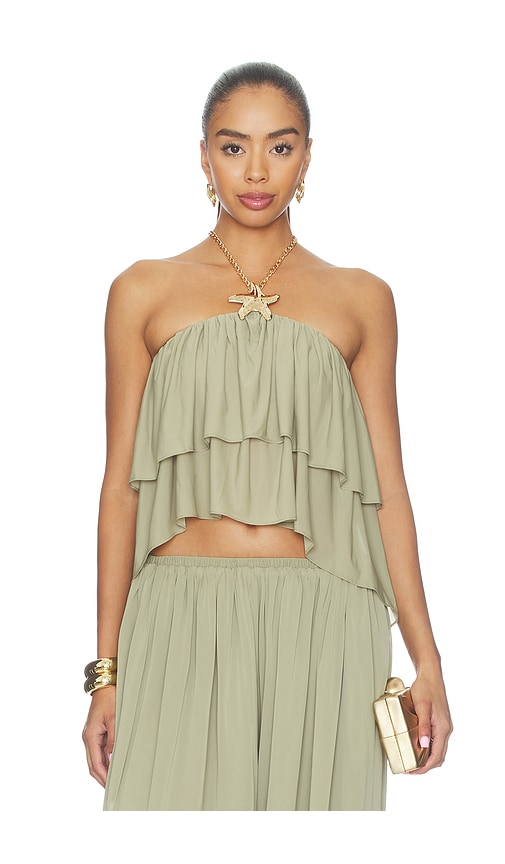 Ronny Kobo Starla Top in Green. - size L (also in M, S, XS)