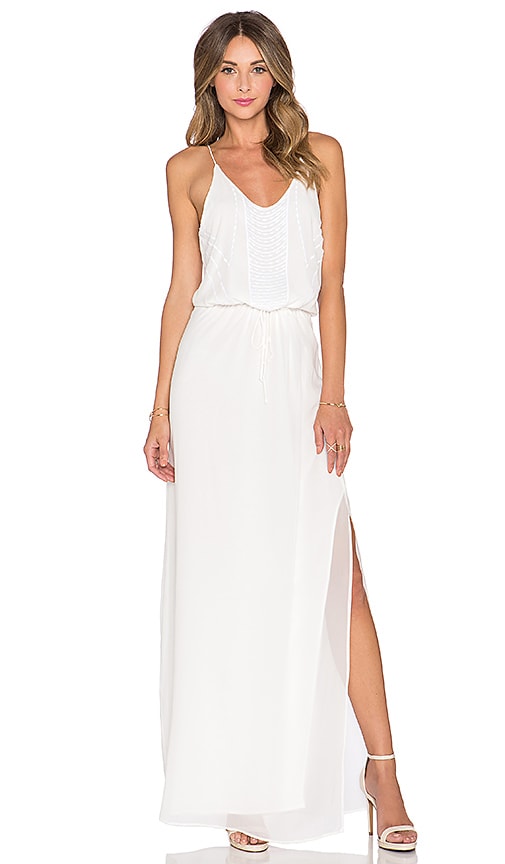 white rayon maxi dress