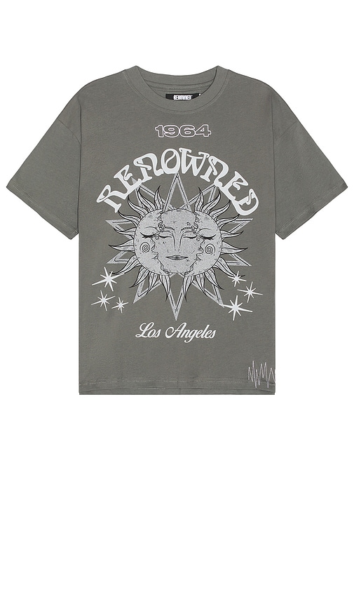 Renowned Astrology & The Sun Tee in Grey