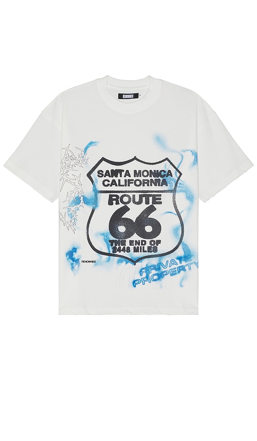 Shop Renowned Route 66 Distressed Tee In White