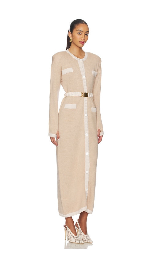 Rowen Rose Knit Maxi Dress In Neutral