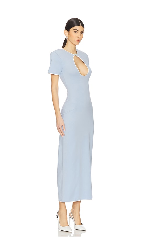 Rowen Rose Cut Out Maxi Dress In 蓝色