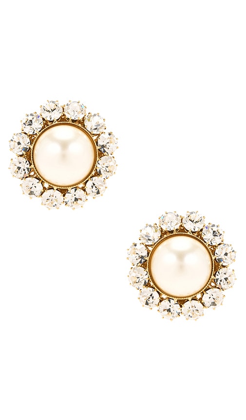 Pearl And Strass Earrings in - Rowen Rose - Modalova