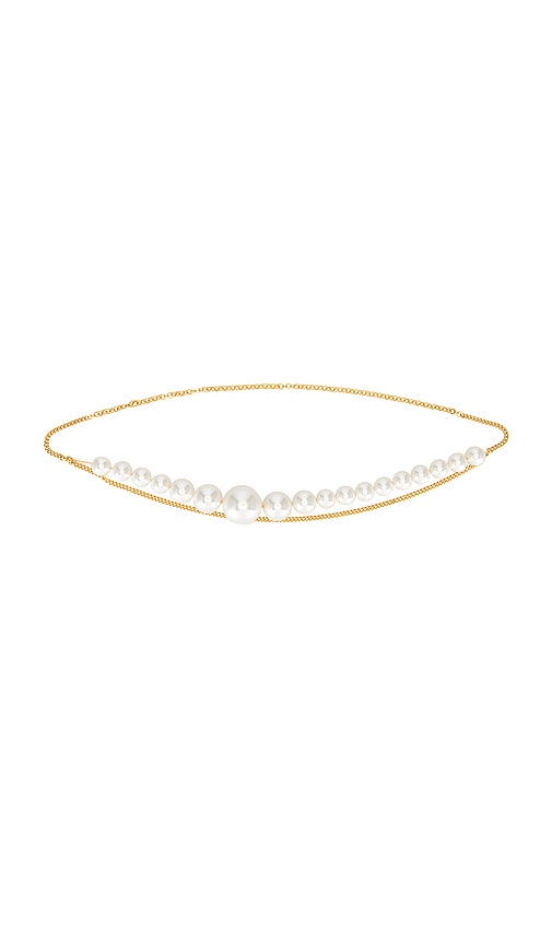 Asymmetric Pearl Chain Belt in - Rowen Rose - Modalova