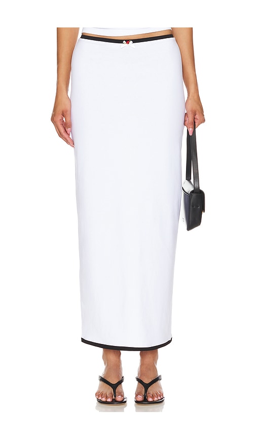 Rowen Rose Long Skirt In White