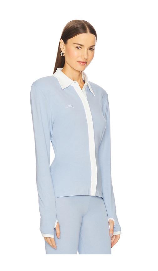ROWEN ROSE LONG SLEEVE POLO TOP 