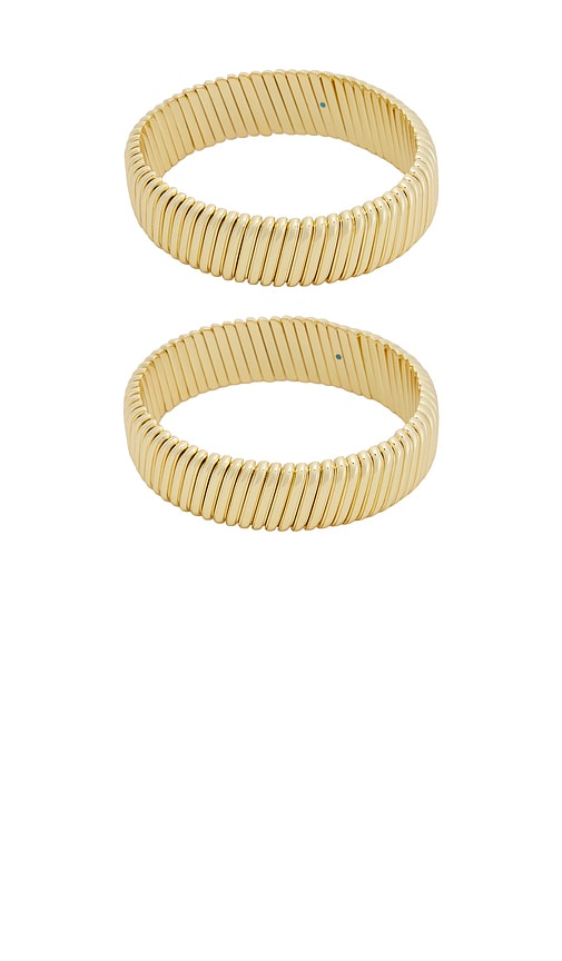  Roxanne Assoulin Armband-set Rolling In Metallic Gold. 