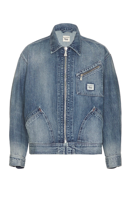 Shop Roy Roger's X Dave's New York Work Short Denim Long Time Jacket In 牛仔