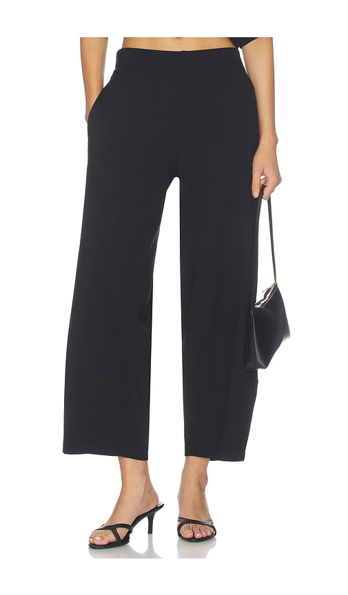 Ripley Rader Ponte Knit Barrel Pant in Black. - size L (also in M, S, XS)