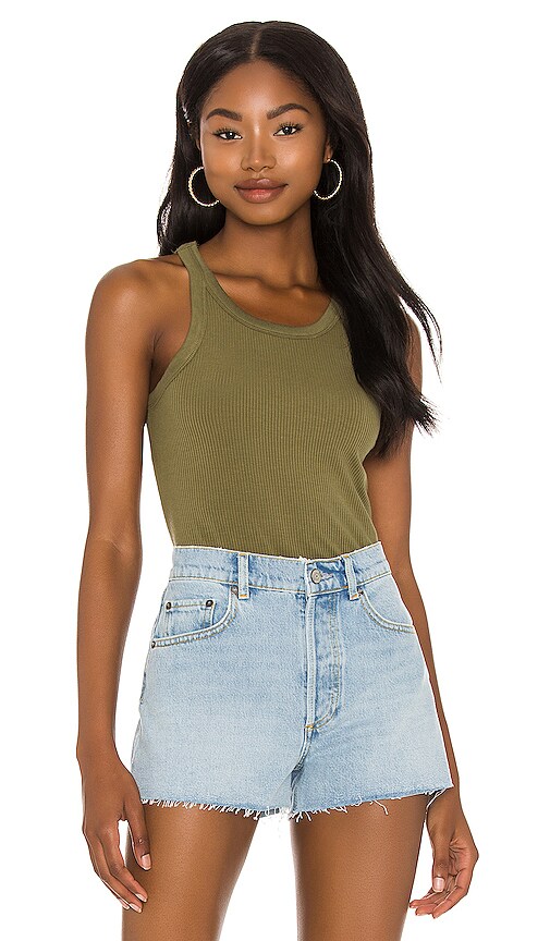 Richer Poorer Recycled Rib Tank in Olive Army | REVOLVE