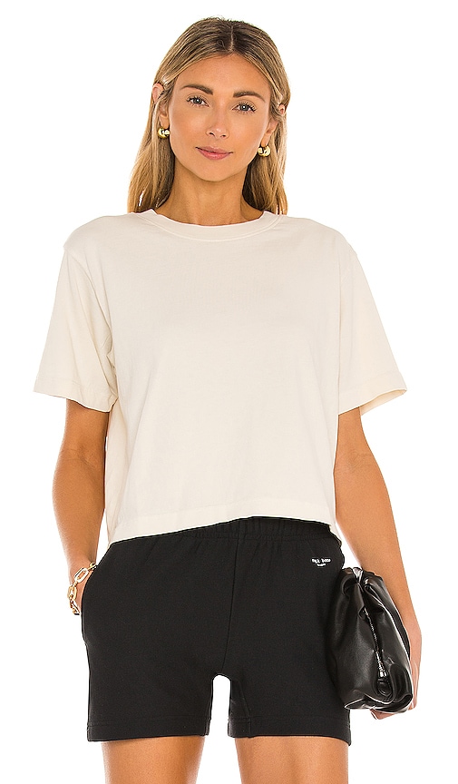 Richer Poorer Relaxed SS Crop Tee in Bone | REVOLVE