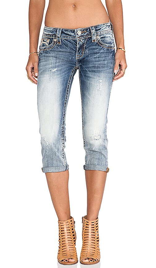 rock revival capri jeans