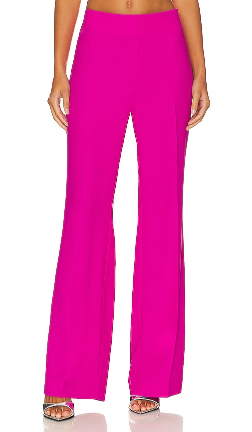 Rozie Corsets Flared Trousers In Fuchsia