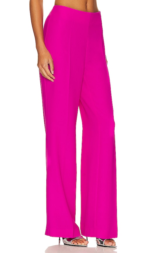 Shop Rozie Corsets Flared Pants In Fuchsia