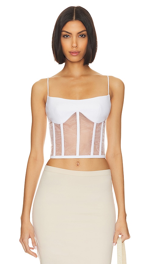 Rozie Corsets Bustier Top in White