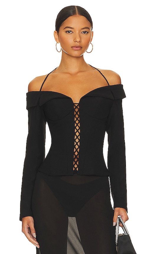 Buy Rozie Corsets Voluminous Sleeves Corset Top for Womens