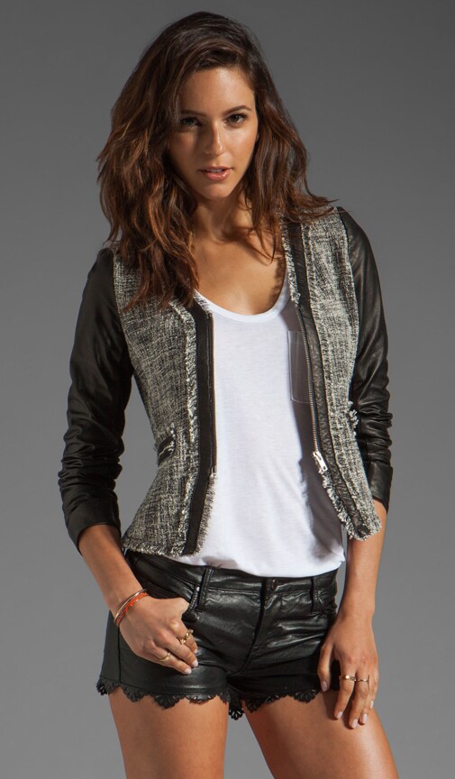 rebecca taylor black leather jacket