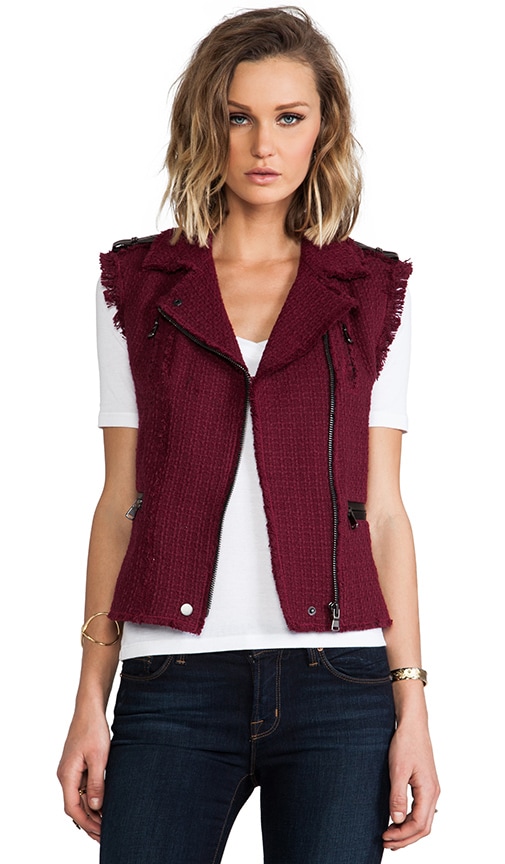 Tweed Moto Vest
