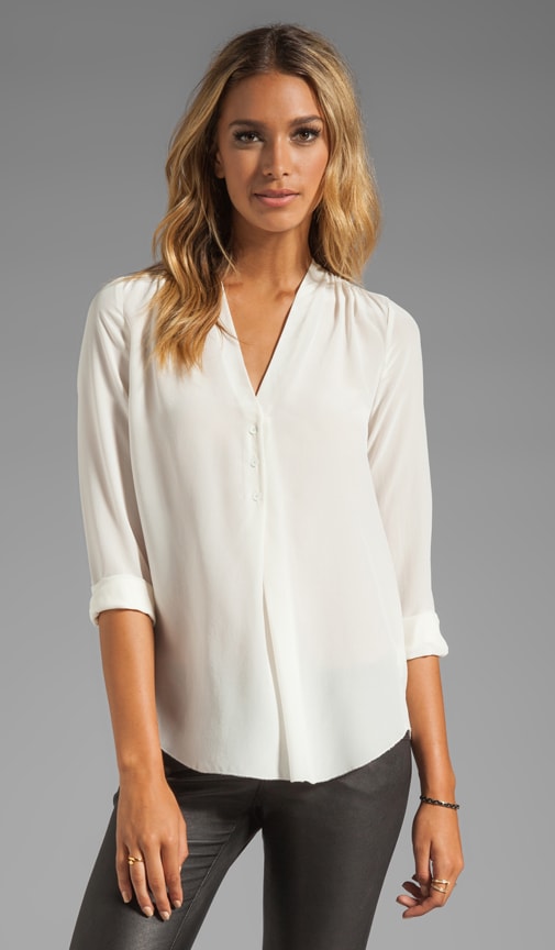 Rebecca Taylor Silk Blouse in Cream REVOLVE