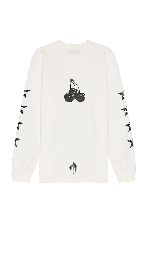 Shop Rta Lawrence Long Sleeve Tee In White Black Cherries