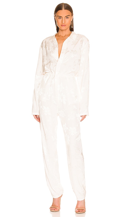 RTA Sadie Jumpsuit in Optic White Flower