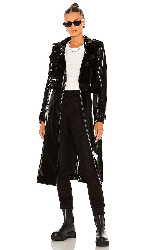 RtA Harlow Trench Coat in Black