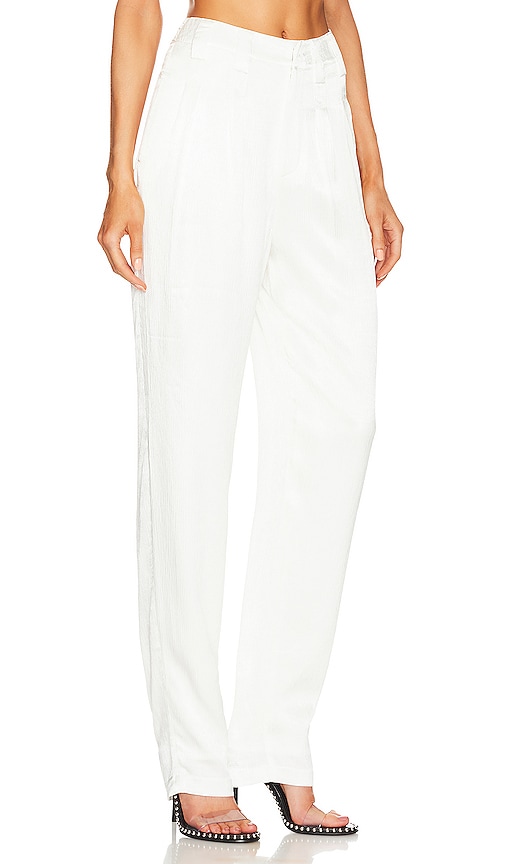Shop Rta Manollo High Waisted Pleated Trousers In White