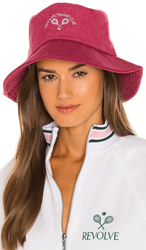 Revolve Tennis Club Bucket Hat In Burgundy,wine ModeSens