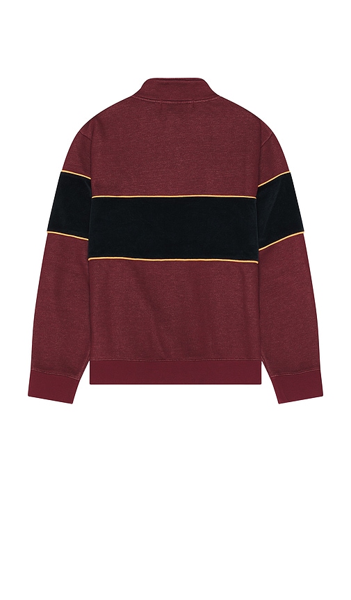 Shop Round Two Quarter Zip Sweater In Maroon Heather