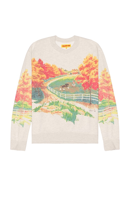 Shop Round Two Autumn Crewneck Sweatshirt In 浅灰色