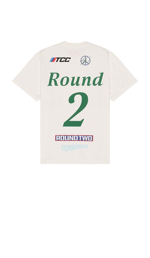 Shop Round Two Rugby Tee In 奶油色