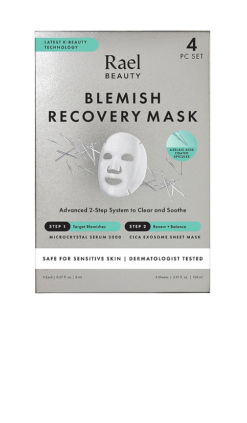  Rael Máscara De La Hoja Microcrystal Blemish Recovery Mask 4 Count Talla All . 