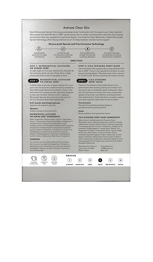  Rael Máscara De La Hoja Microcrystal Blemish Recovery Mask 4 Count Talla All . 