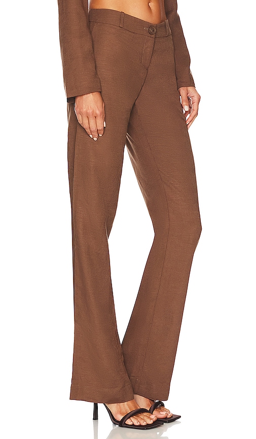 Shop Rumer X Revolve Mecca Low Slung Pant In Brown