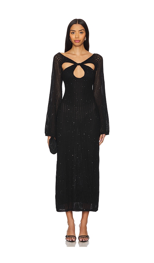 Runaway The Label Irina Midi Dress In Black