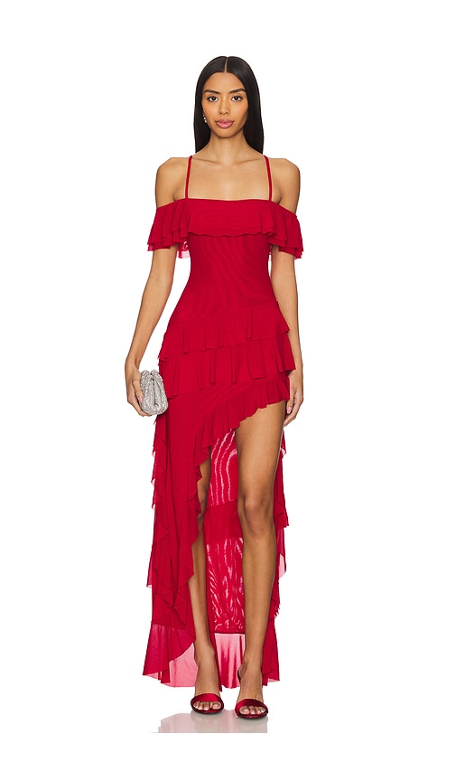 Runaway The Label Hariette Maxi Dress In Red