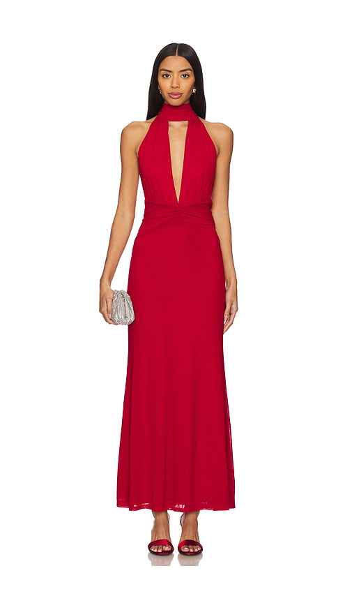 Runaway The Label Antoine Maxi Dress In Red