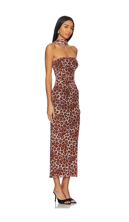 Runaway The Label Antonie Midi Dress In Brown