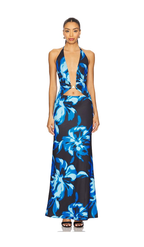 Halston Maxi Dress in Blue,Black. - size L (also in M, S, XL, XS) - Runaway The Label - Modalova