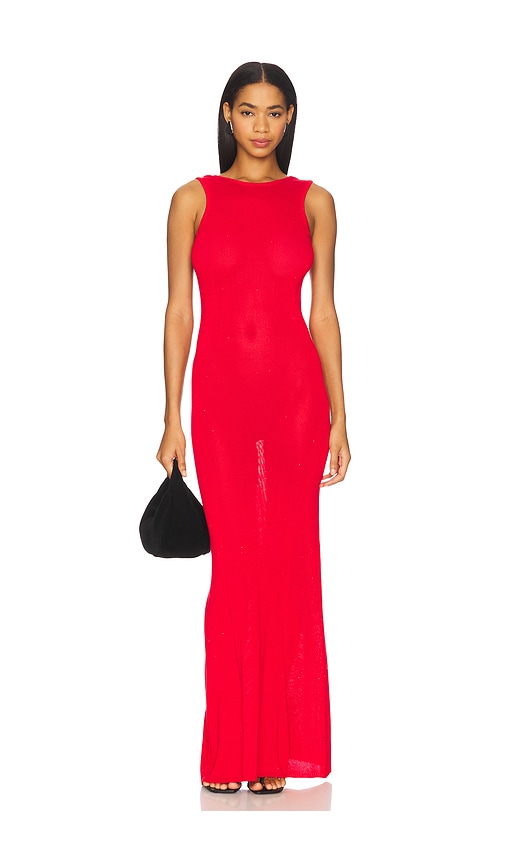 Adriana Maxi Dress in Red. - size XS (also in L, M, S, XL)