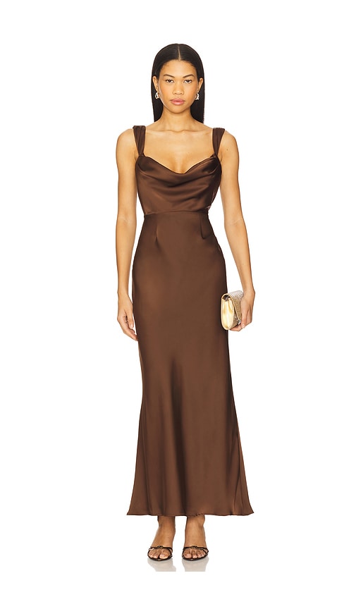 Margot Maxi Dress in Chocolate. - size XS (also in M, S)