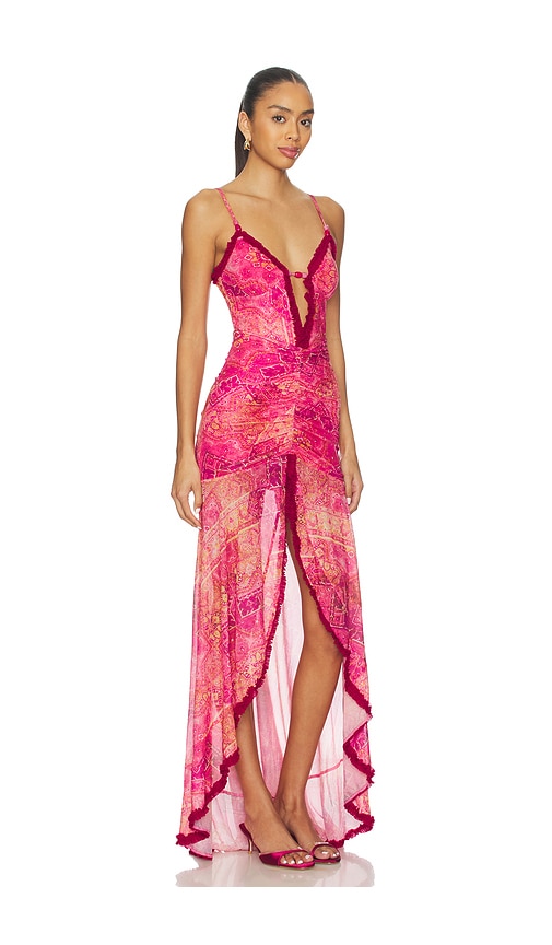 Runaway The Label Kiata Maxi Dress In Pink