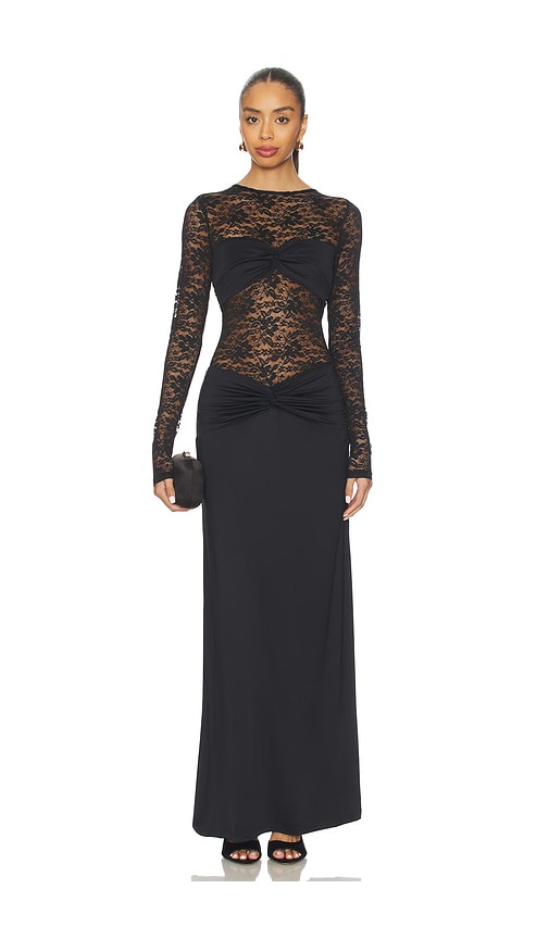 Runaway The Label Larna Maxi Dress In Black