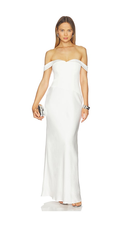 Runaway The Label Ebony Off Shoulder Maxi Dress