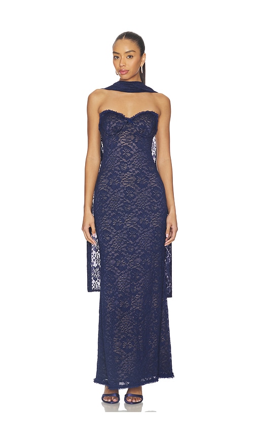 Runaway The Label Amana Strapless Scarf Maxi Dress